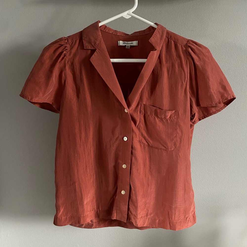Madewell Terracotta Button-Down Shirt